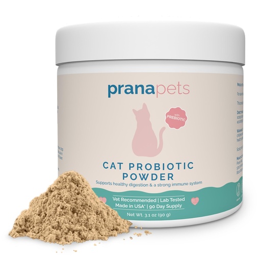 [BRSRAGAOOUIBEF37] PranaPets Cat Probiotic Powder | Digestive Aid and Immune Support for Cats