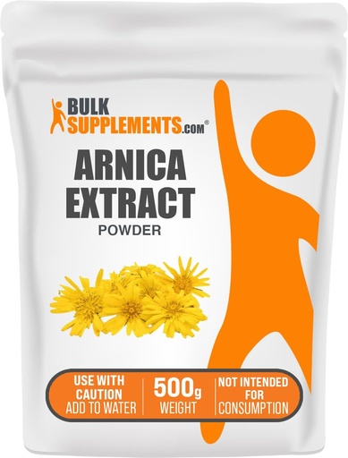 [BRSWGAAODN5AG3Q4] BulkSupplements.com Arnica Extract Powder - augu papildinājums, no žāvētas Arnica ziedi, Kaltētas Vary izmantošanas, 500g (1,1 lbs) (1. iepakojums)