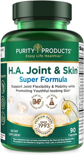 [BRSWIZTQBIEGKHI5] Produkty čistoty H.A. Joint and Skin Super Formule Biocell Collagen w / Hyaluronic Acid podporuje zdravou kloubní flexibilitu, zdravou synoviální tekutinu a mazání - 5- Loxin - 90 Kapsle (1)