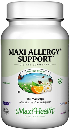 [BRSWIZQTCYHW223M] Maxi Health Allergy Support Vitamin C with MSM Sinus & Nasal Health, 180 Count