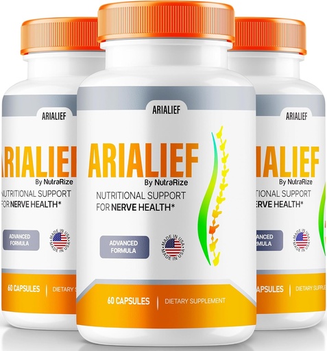 [BRSRAHAECBYG2G3P] (3 Paket) Arialief Capsules, Nerve Sağlamlıq üçün rəsmi yemək, All Natural Arialief Vitamins, Premium Arialief Pills, Aria LIEF Pastillas Review (180 Kapsül)