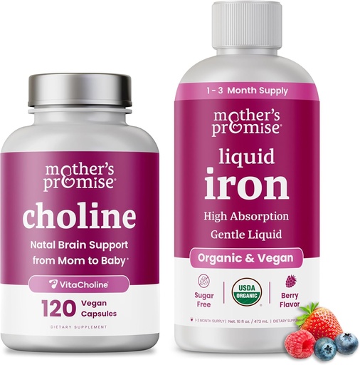 [BRSRABAKBMCQGHY7] Mother's Promise Liquid Iron & Choline Capsules