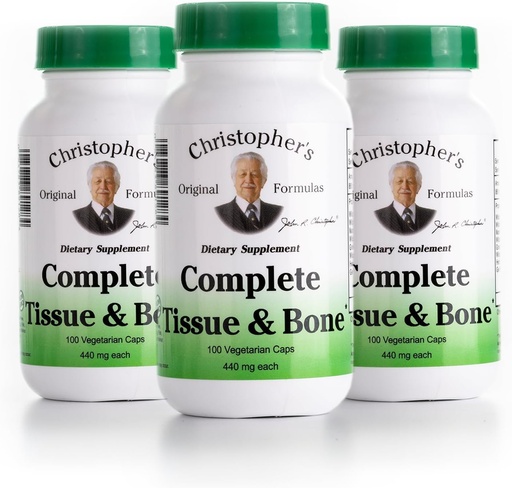 [BRSWKY36CQGGADDK] Dr. Christophers Formulas Complete Tissue and Bone, 440mg, 100 Capsules (3 Pack)