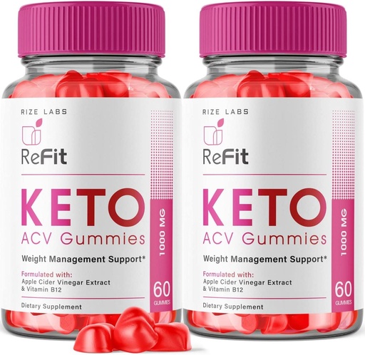 [BRSROZQTOZ6WYH3P] rize labs - Refit Keto ACV Gummies for Advanced Weight Loss with Apple Cider Vinegar, Supplement, Helps in Reducing Belly Fat, for Extra Strength (120 Gummies)