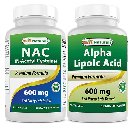 [BRSRMBALDIPGA2AU] Best Naturals NAC 600 mg & Alpha Lipoic Acid 600 mg