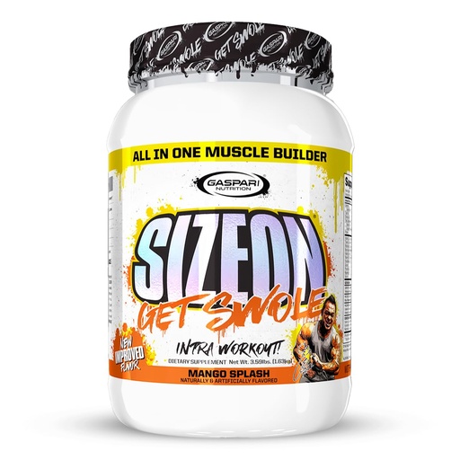 [BRSW2ZYDDINRUFL4] Gaspari Nutrition SizeOn, The Ultimate Hybrid Intra-Workout Amino Acid & Creatine Formula, Increased Muscle Volume & Muscle Recovery (3.59 Pounds, Mango Splash)