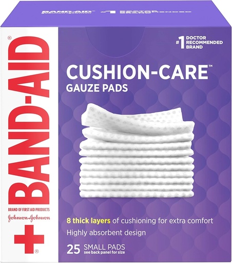 [BRSWIHYROQARQCDC] Band-Aid First Aid Gauze Pads, 2 in x 2 in, 25 ea (Pack of 1)
