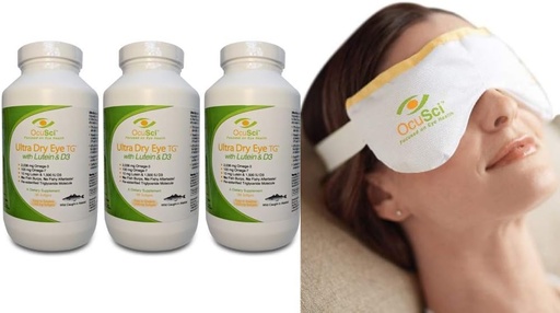 [BRSWIFDZCQHB4C34] Formulated for Dry Eyes with Triglyceride Ultra Pure Omega-3, Omega-7, Lutein and D3 and a Dry Eye Compress