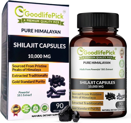 [BRSROBQBBV6W2FDB] Czyste Kapsułki Shilajit Himalayan. Maximum Strength Natural Shilajit Rich in Trace Mineral & Fulvic Acid. Wysoka wysokość. Wegan NonGMO 90ct. Wyczerpany tradycyjnie bez stearynianu bez mąki ryżowej