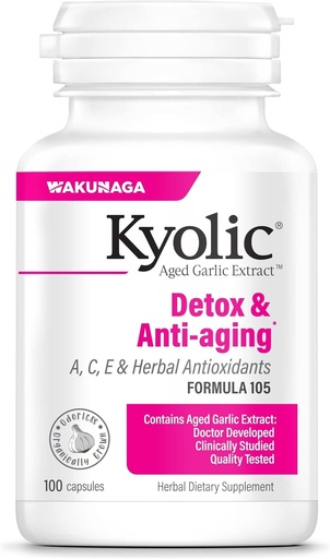 [BRSWIYT3BEBWMYDI] Kyolic Aged Garlic Extract Formula 105, Detox & Anti-Aging