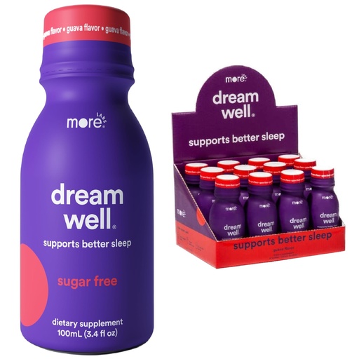 [BRSWYZ3QBYPWKDYY] More Labs Dream Well, 5MG Melatonin Holistic Sleep Drink Solution, Non-Habit Forming with 5HTP, Lemon Balm, Jujube Seed, Glycine (Pack of 12)