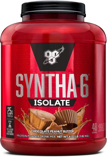 [BRSWIAY5CYNBQD3G] BSN SYNTHA-6 Isolate 단백질 분말, 완두 버터 단백질 분말 Whey Protein Isolate, 우유 단백질 Isolate, 맛 : 초콜릿 땅콩 버터, 48 서빙