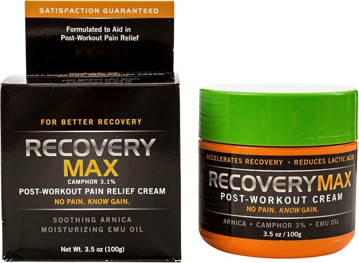 [BRSWIBD5OMPQKH3E] RecoveryMax – Post Workout Cream – For Use in Fitness Workout Program to Speed Muscle Recovery – Reduce Muscle Soreness - Return to Exercise Quicker –Recovery Supplement – 3.5 oz