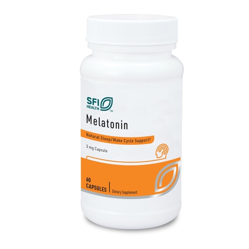 [BRSWKED7CZYWYHY3] Klaire Labs SFI Health Melatonin 3 Milligrams - Sleep Support for Men & Women (60 Vegetarian Capsules)