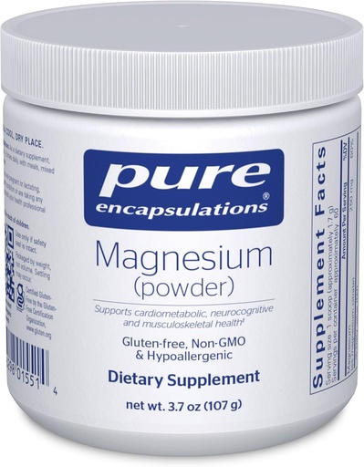 [BRSWIFIQC56BEF36] Pure Encapsulations Magnesium (Powder) | Supports Cardiovascular Function, Muscle Function, and Calming | 3.7 Ounces