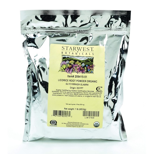[BRSWICAYOV4A4ET2] Starwest Botanicals Organic Licorice Root Powder, 1 Pound
