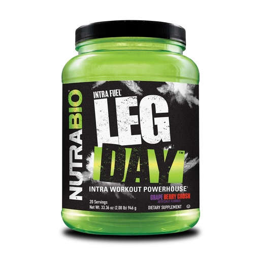 [BRSW2BDYC4FQGFIZ] NutraBio Leg Day Intra Workout Powder – Advanced Carb Supplement with Cluster Dextrin & Electrolytes – Carb Powder with EAAs/BCAAs – Cyclic Dextrin for Performance – Grape Berry, 20 Servings