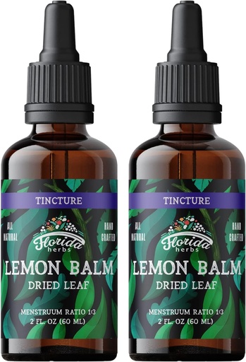 [BRSWGFAPAB5R6EL3] Lemon Balm Tincture - Organic Lemons Drops - Lemon Balm Extract - Made in USA - Organic 4 Fl Oz