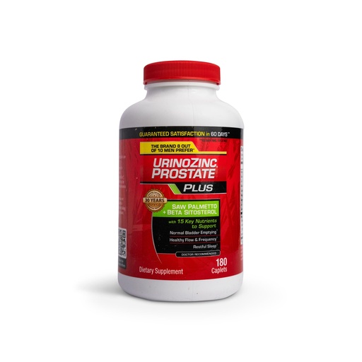 [BRSWIZT7BN5G2HIV] Urinozinc Plus - Prostate Supplement with Beta Sitosterol & Saw Palmetto – Reduce Frequent Urination Concerns & Support Your Prostate Health, 180 Caplets