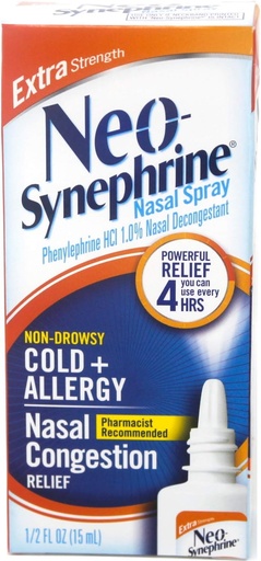[BRSWKGQNC4GBCD34] Neo-Synephrine Nasal Spray , Extra Strength Formula, 0.50 Ounces vsak (Value Pack po 3)