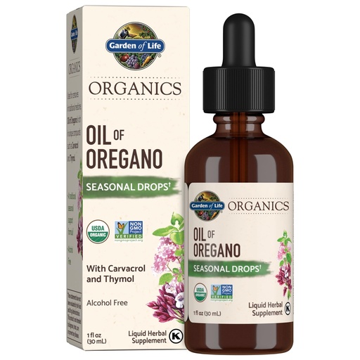 [BRSWGFL6BYNQ4DI3] Garden of Life Organics Oil of Oregano Seasonal Drops 1fl oz (30 mL) Liquid, Concentrated Plant Based Immune Support - Alcohol-Free, Organic, Non-GMO, Vegan & Gluten Free Herbal Supplements