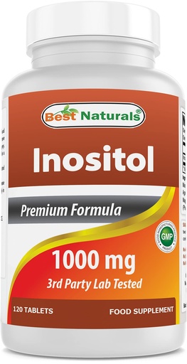 [BRSWKYIZCZ7GGEDI] Best Naturals Inositol 1000mg 120 Tablets - Also Called Vitamin B8