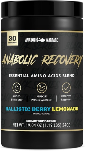 [BRSROC37BYORYC3O] Anabolic Recovery, Essential Amino Acids, Post Workout Recovery, Premium hydrotion, בנה שריר (BlackBerry Lemonade, 30 משרתים)