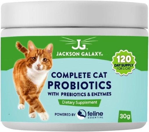 [BRSROBL2BUHR4CIY] Complete Cat Probiotics with Prebiotics & Enzymes by Jackson Galaxy - Digestion Support, Immune Support Dietary Supplement - Made in The USA