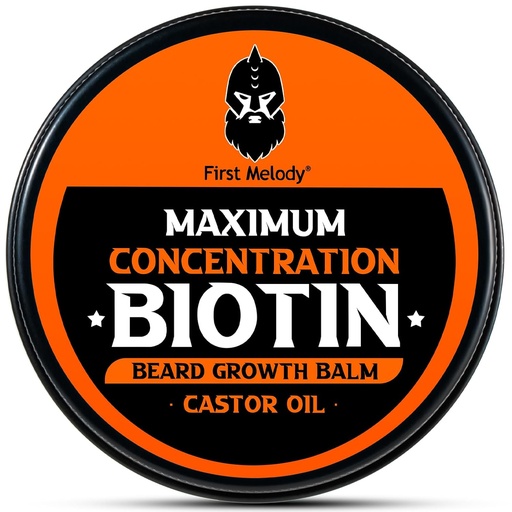 [BRSRAHADAUNGKCL2] Beard Balm, 2X Concentration Biotin, with Castor Oil and Argan & Jojoba Oils, Promotes Beard Growth, Styles, Strengthens & Softens Beards & Mustaches, 2 Ounce