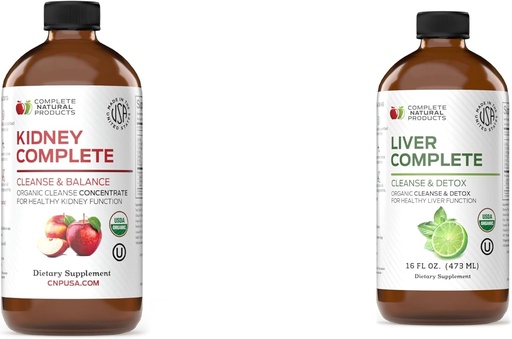 [BRSROHQTOF6R6YDX] Complete Natural Products Kidney Complete 16oz & Liver Complete 16oz Bundle