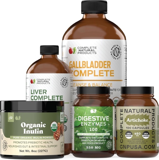 [BRSWYFAPO4CW2D34] Complete Natural Products Digestion and Gut Health Bundle - Full Detox and Digestive Balance Cleanse