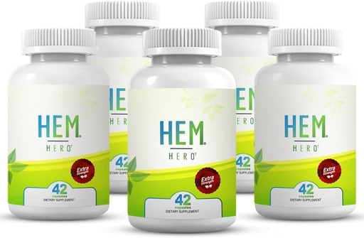[BRSWYAAPOIIRQHTF] Hem Hero® Extra Strength Hemorrhoid Treatment - Reduce Swelling, Soothe Itching & Irritation - - 42 Capsules - (5-Pack)