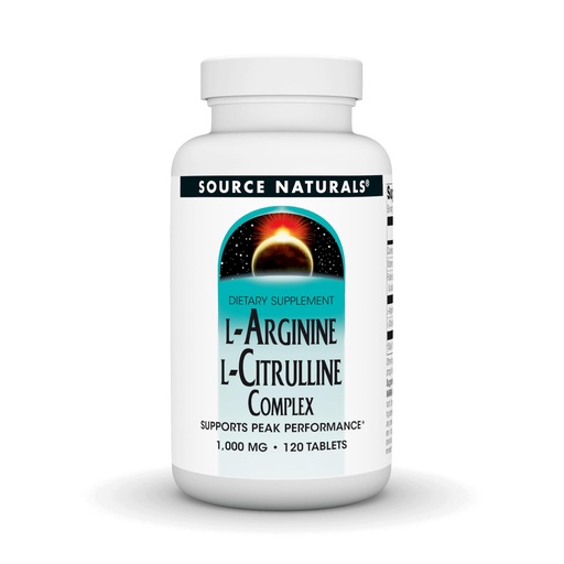 [BRSWIY3QB4HGYYI7] Source Naturals L-Arginine L-Citrulline Complex, 120 Tablets, 1000 mg