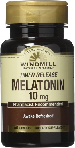 [BRSWIZTZCYOWMETM] Windmill Melatonin Tabs, 10 mg, T/R Wmill 60