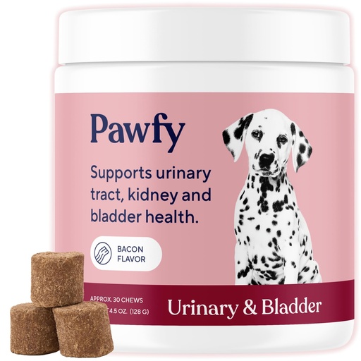 [BRSRAZQRBF5AI3D5] Pawfy Dog UTI Supplement | Cranberry & D-Mannose for Urinary Tract & Bladder Health | Ideal for Senior Dogs | Urinary Tract Infection Control | Dog Vitamins and Supplements - 30 Chews