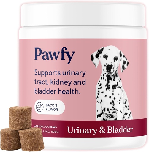 [BRSRAZQRBF5AI3D5] Pawfy Dog UTI Supplement | Cranberry & D-Mannose for Urinary Tract & Bladder Health | Ideal for Senior Dogs | Urinary Tract Infection Control | Dog Vitamins and Supplements - 30 Chews