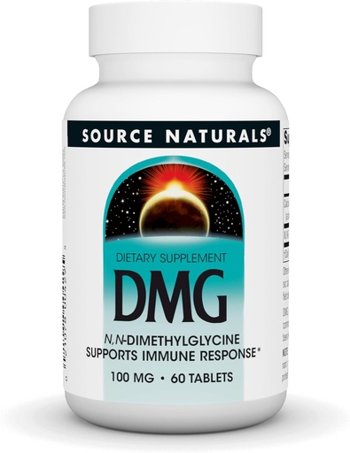 [BRSWIZQNBJ6RUCLE] Source Naturals DMG 100 mg Diyetary Supplement That Supports Immune Response - 60 Tablet
