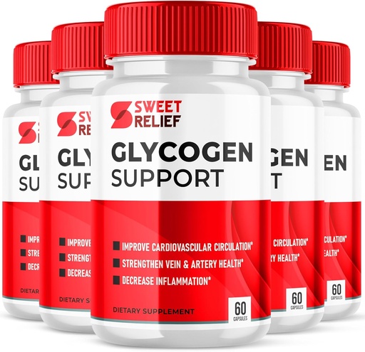 [BRSRAYA6CMORUC3D] (5 Pack) Sweet Relief Glycogen Support Capsules, Sweet Relief Blood Vessel Cleaner Supplement, Sweet Releaf Glycogen Support Sweet Relief, SweetRelief Glucogen Support Sweet Relief (300 kapslar)