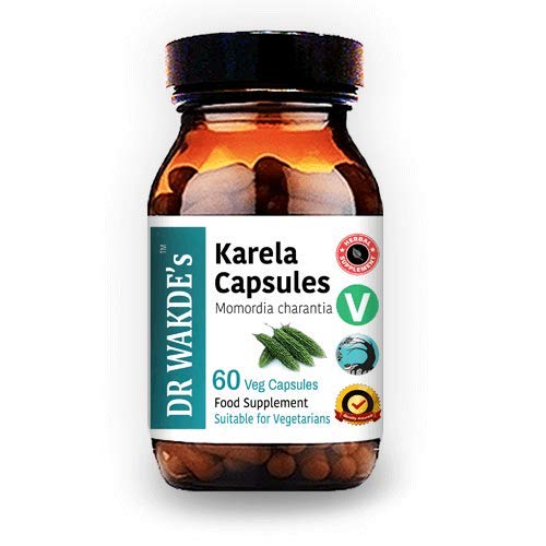 [BRSWIEIMAEPBK33G] DR WAKDE'S Karela Capsules (Bitter Gourd, Bitter Melon, 60 Veg Caps, Plant-Based Supplement, Ayurvedic Herb, All Natural, Vegan)