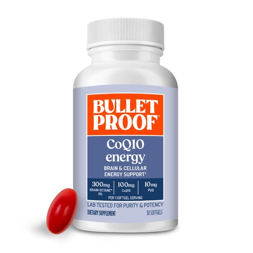 [BRSRMAT5BB6W2FD2] Bulletproof CoQ10 Energy Softgel, 30 Count, Supplement to Power Your Brain & Body