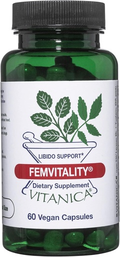 [BRSWGEIEBAFG2ALP] Vitanica FemVitality Libiido Täiendus Naistele, Looduslik Naiste Libiido Booster Naistele, Suurendab Intiimset Sõitu, Iha Ja Vastupidavust, Aitab Vaginaalset Kuivust, Vegan 60 Kapslit