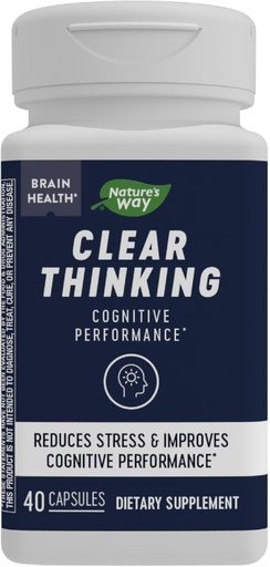 [BRSWYBLRCUHAAAD6] O rendemento cognitivo do pensamento claro da natureza*, Ashwagandha, reduce o estrés e apoia o rendemento cognitivo*, 40 cápsulas.