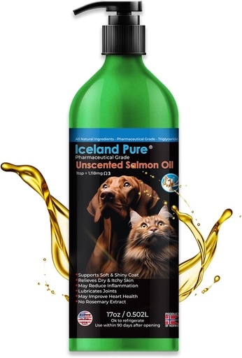 [BRSWIYIEOYIWOH3C] Iceland Pure Salmon Oil (huile de saumon pur) Sans parfum Classe pharmaceutique : 1118mg d'Oméga-3 par cuillère à café.