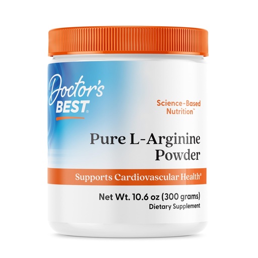 [BRSWIBQLOR5BKA3G] Doctors Best Pure L-Arginine Powder - L Arginine Supplement for Men & Women, Supports Nitric Oxide Levels & Heart Health, Blood Flow Support, Gluten Free, Vegan, Non GMO - 10.6 oz
