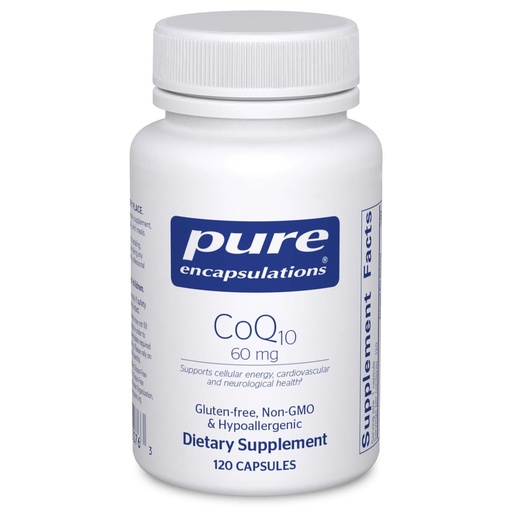 [BRSWIZ3RBMIRWGT4] Pure Encapsulations CoQ10 60 mg | Coenzyme Q10 Supplement for Energy, Antioxidants, Brain and Cellular Health, Cognition, and Cardiovascular Support* | 120 Capsules