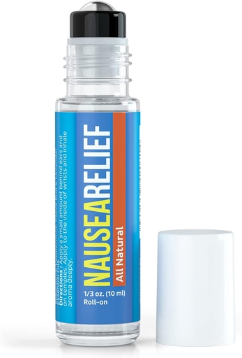 [BRSWGFAQCINGEYLK] Migrastil Nausea Ease Roll-On (10ml) - Quick Aid for Queasiness from Motion Sickness, Migraines, Chemo, etc. - Cruelty-Free &amp; Vegan. Hecho en Estados Unidos.