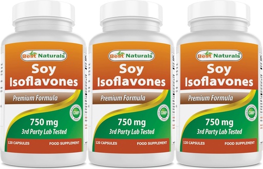 [BRSW2AYFAB4AAHYU] Best Naturals Soy Isoflavones 750 mg 120 kapselia (120 kpl)