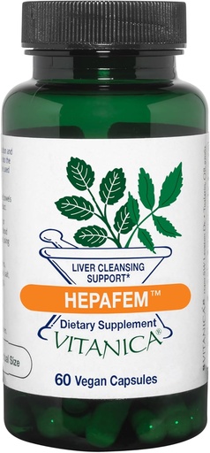 [BRSWIZQ6OUPGA3LE] Vitanica Hepafem, Liver Cleansing Support, Vegan/Vegetarian, 60 Capsules