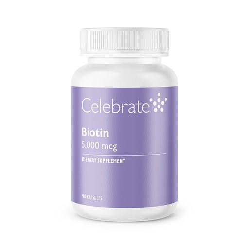[BRSWGEIHCVYWMFA3] Celebrate Biotin 5,000 mcg - 90 Count