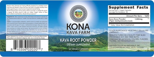 [BRSWIAQPAUIRUALK] Kava Root Only Premium Capsules | Kava Root Extract Powder Capsules 10% Kavalactone | Kava Root Supplement for Relaxation (60 capsules)